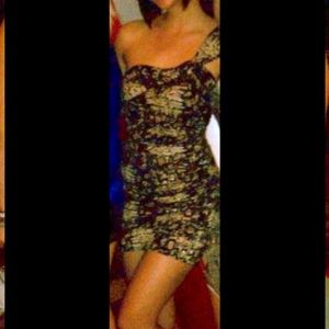 Johnny Martin One Shoulder Snakeskin Mini (S)